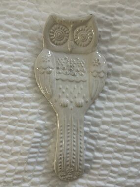 Owl spoon rest • holder • kitchen tool • ceramic